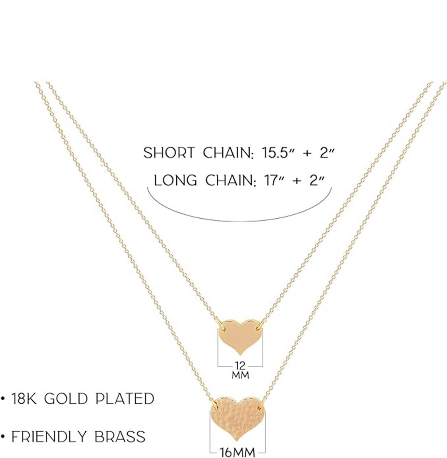 18K Gold Plated Heart Necklace 2