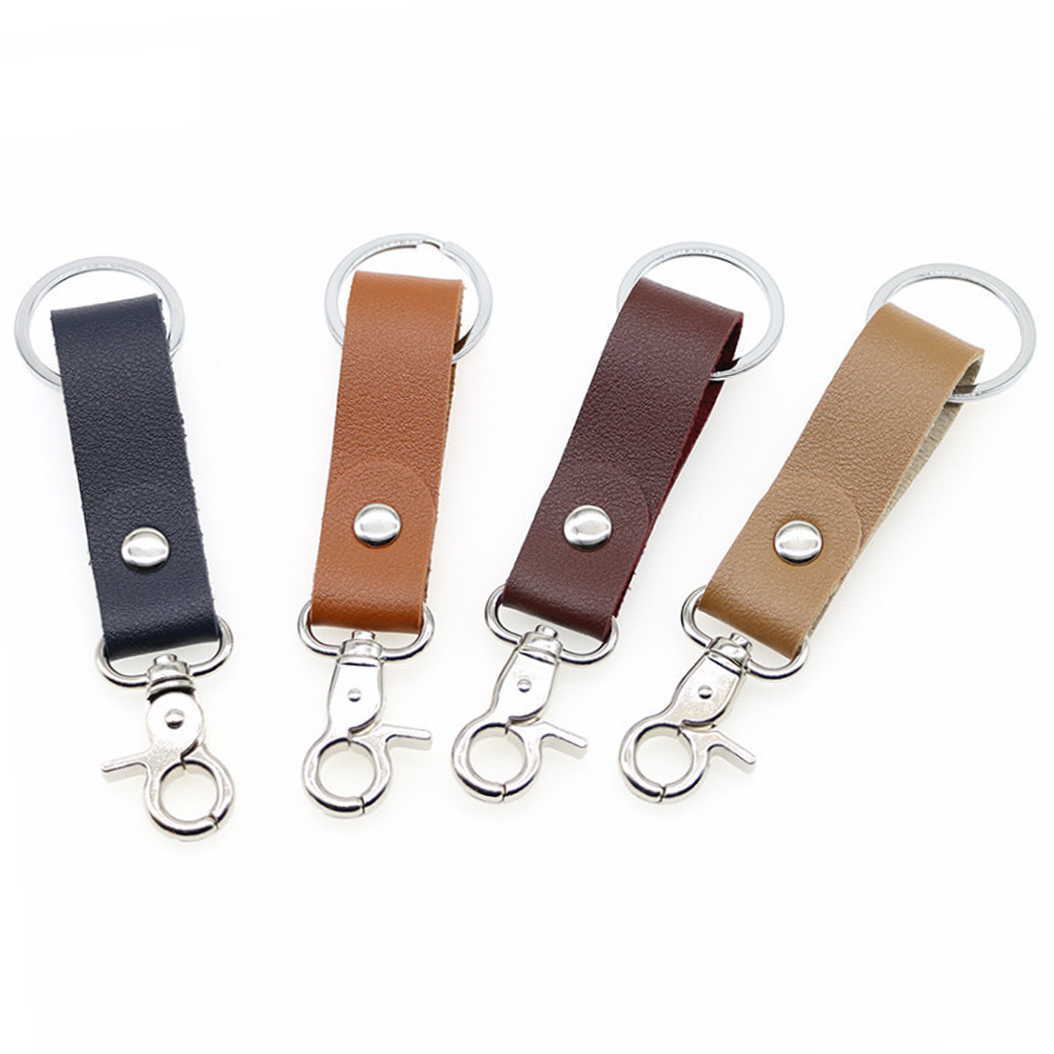 PU Leather Keychain with Swivel Hook 2