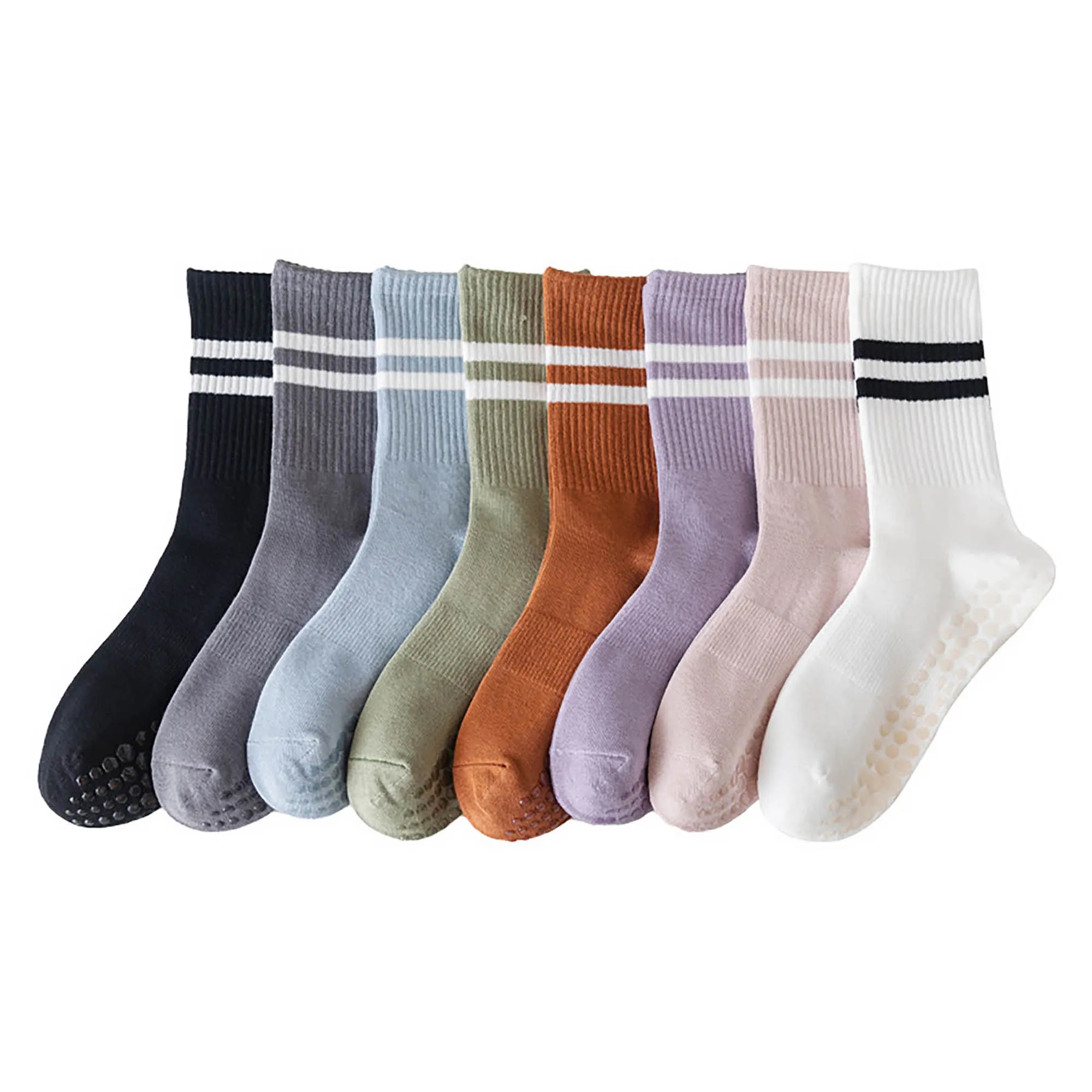 Long And Tube Pilates Socks With Non Slip Grippers 4