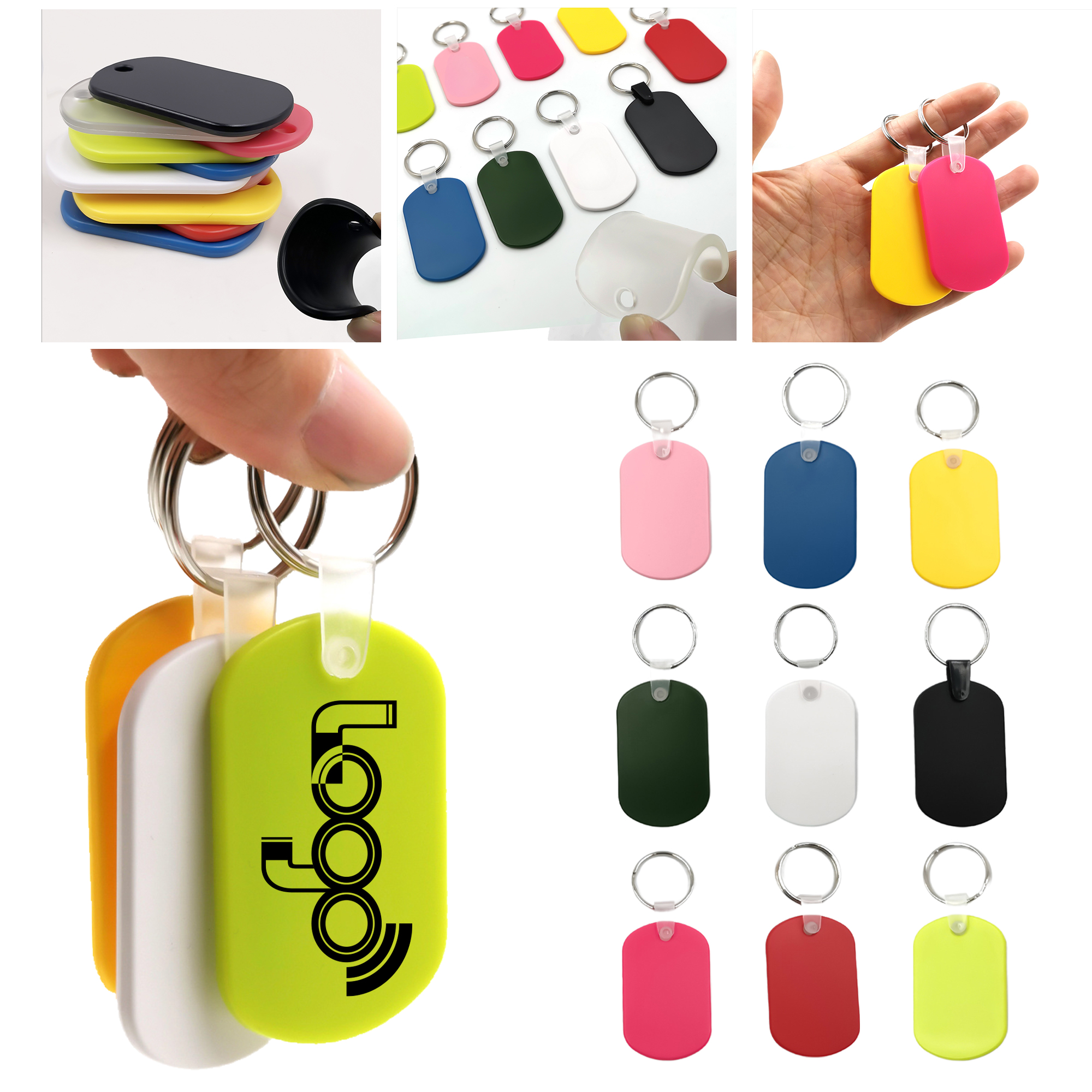 MOQ 50 Customizable PVC Key and Pet Name Tags 2