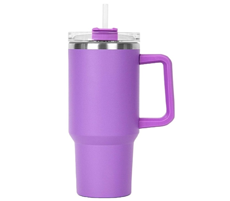 Stainless Steel Tumbler with Handle and Straw, 40 oz. 7