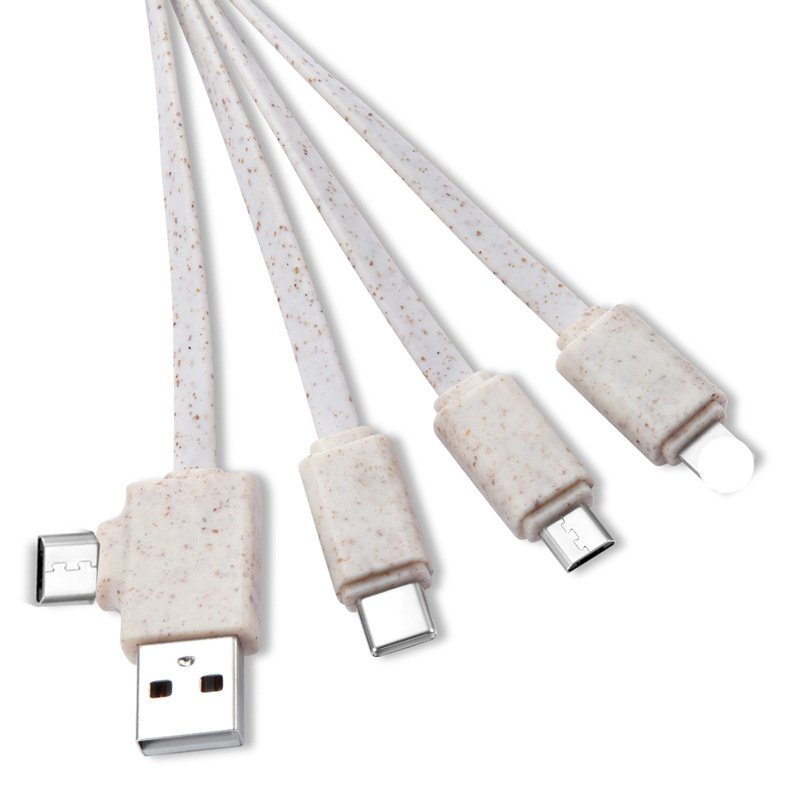 Charging Cables With Bamboo Phone Holder 4