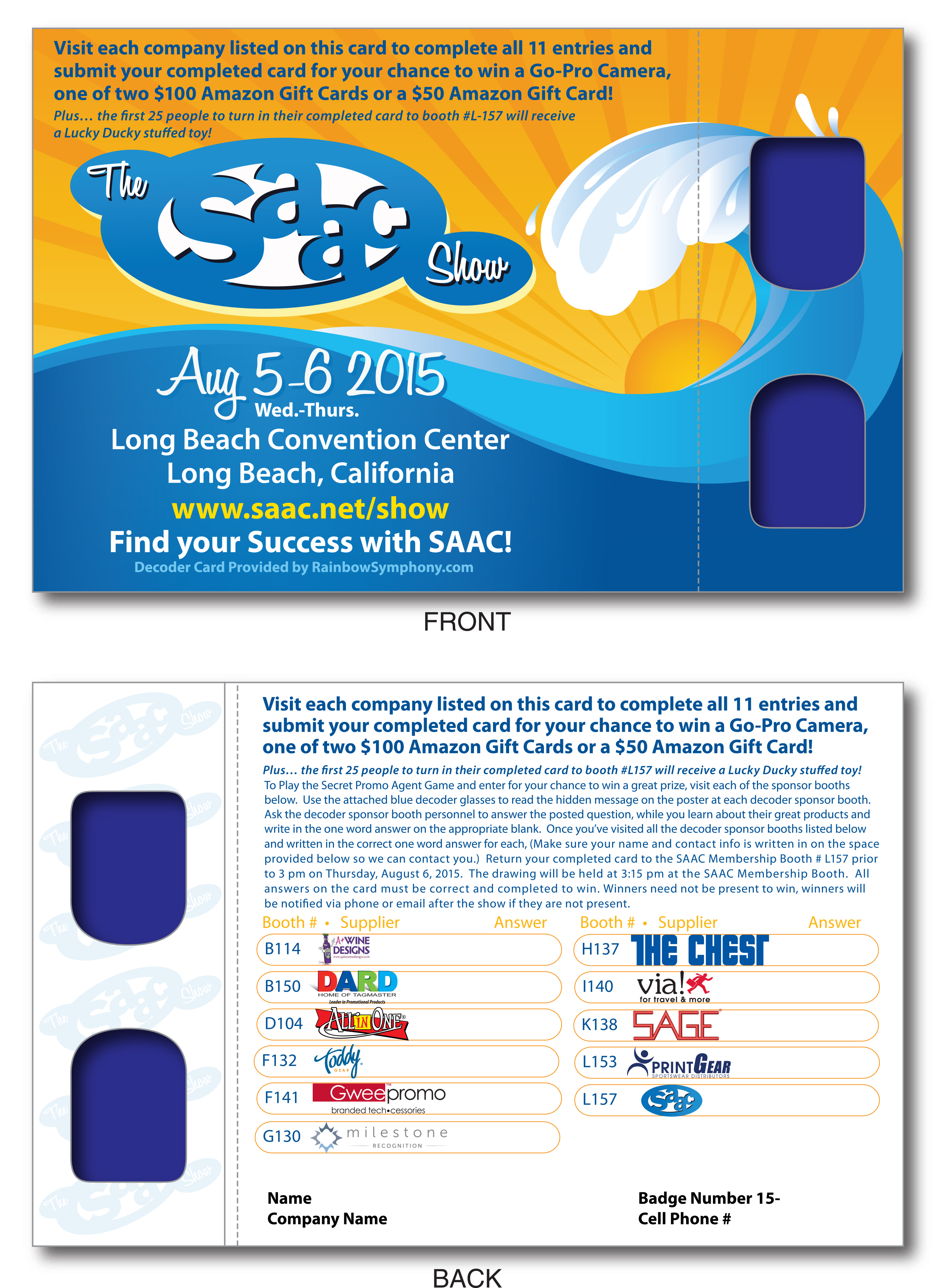 Decoder Greets Postcards - Blue Decoder Lens - Custom Imprint 6