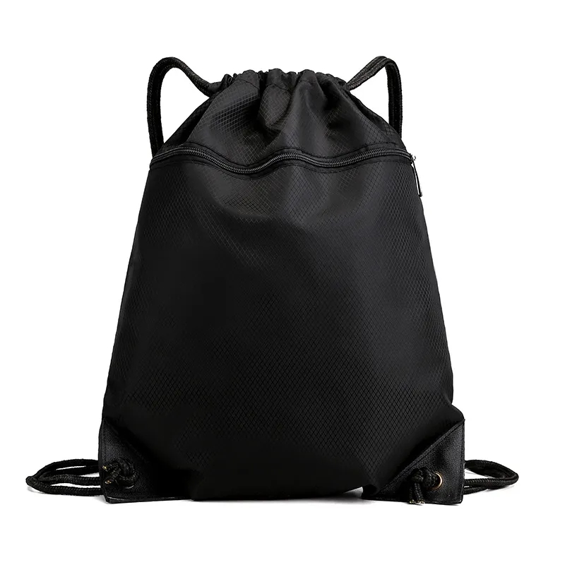 Drawstring Bag With A Front Zipper Pocket 6