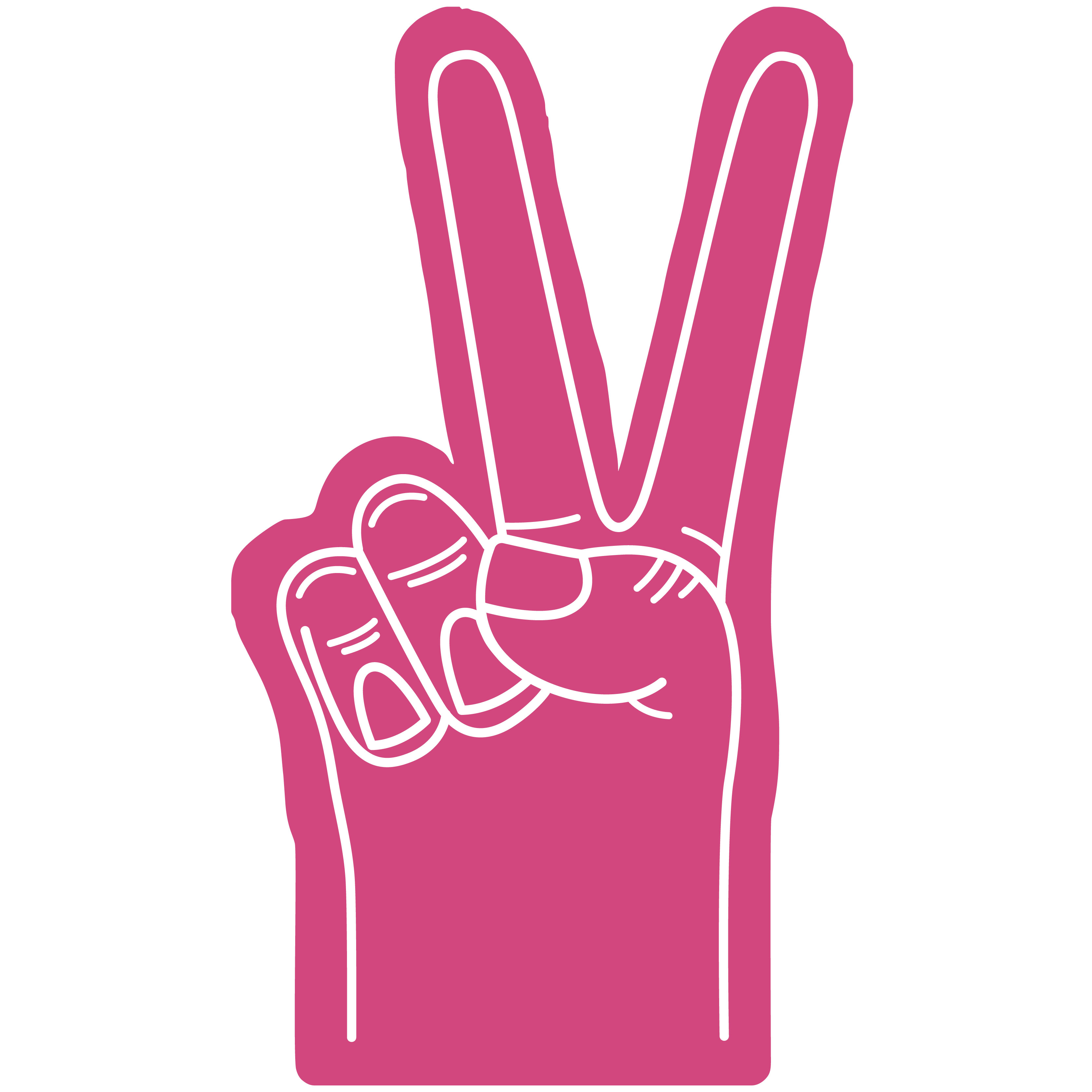 6.5" Peace/Victory Hand 18