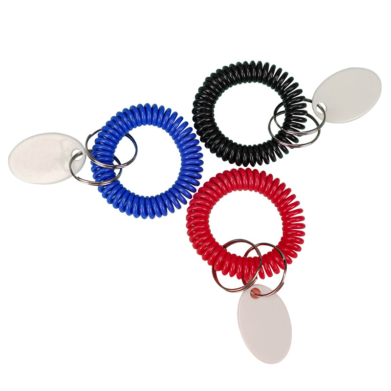 Bracelet Coil Keychain w/ Imprinted Tag 2