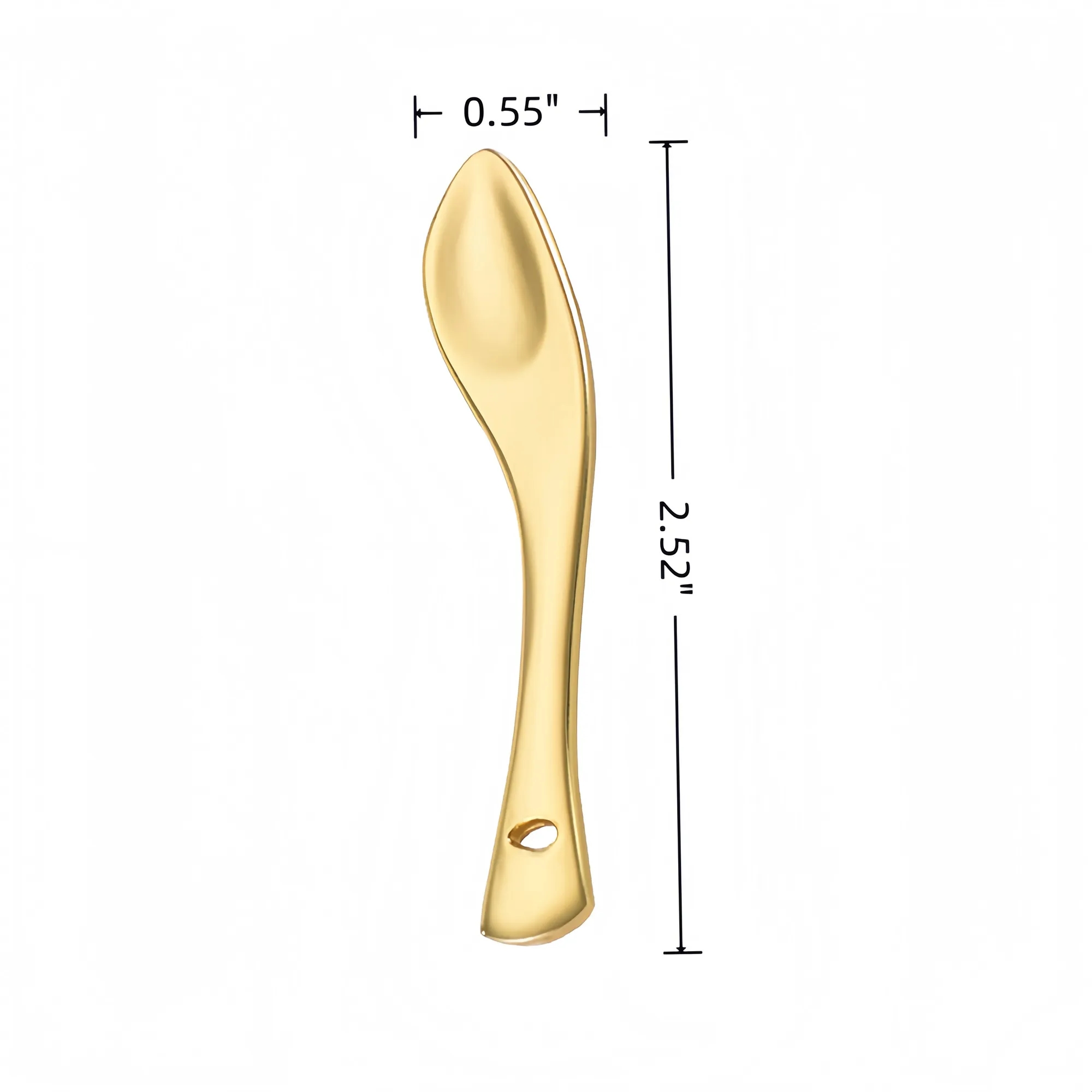 Custom Scimitar Shape Metal Eye Cream Applicator Tool 2