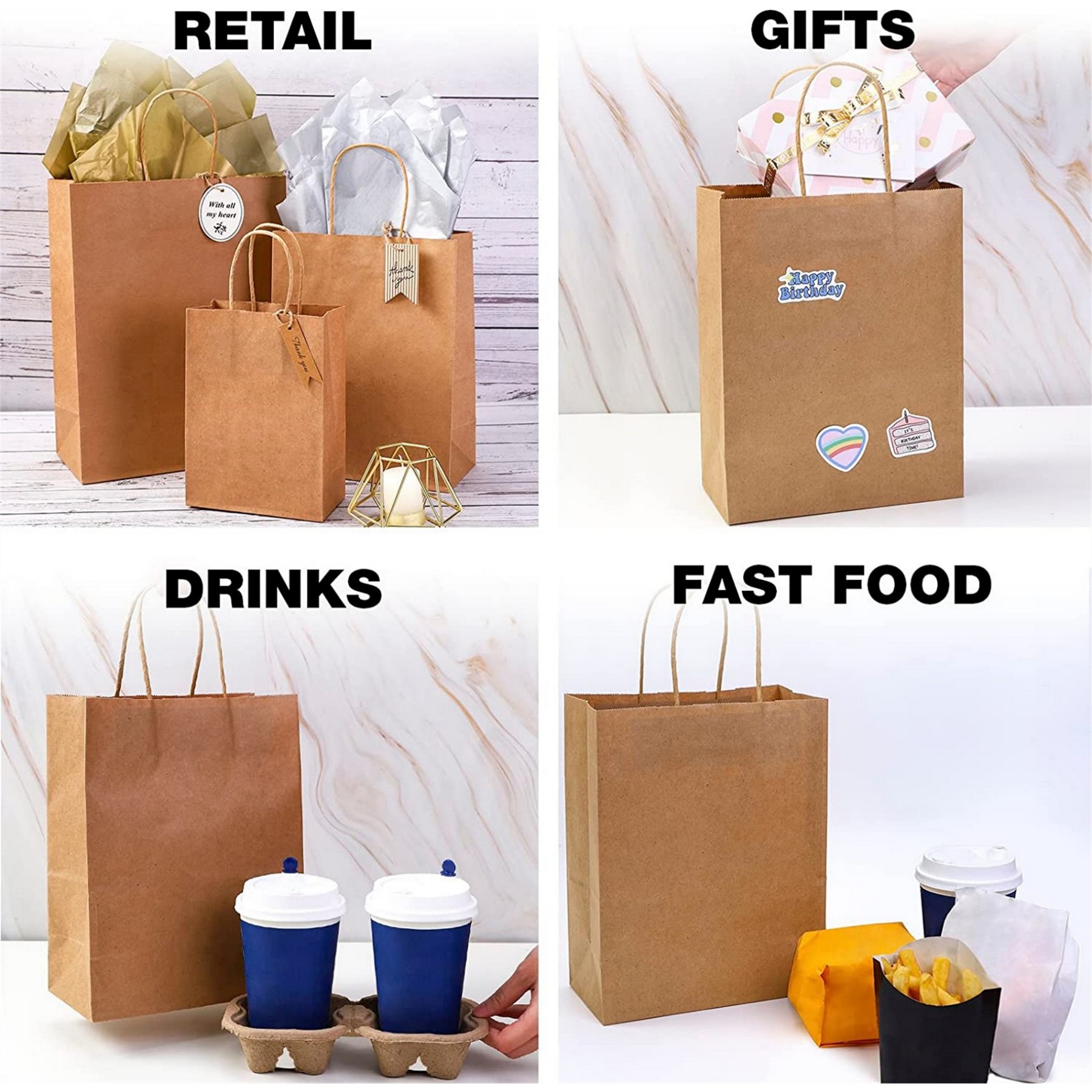 Kraft Paper Bags With Handles 3