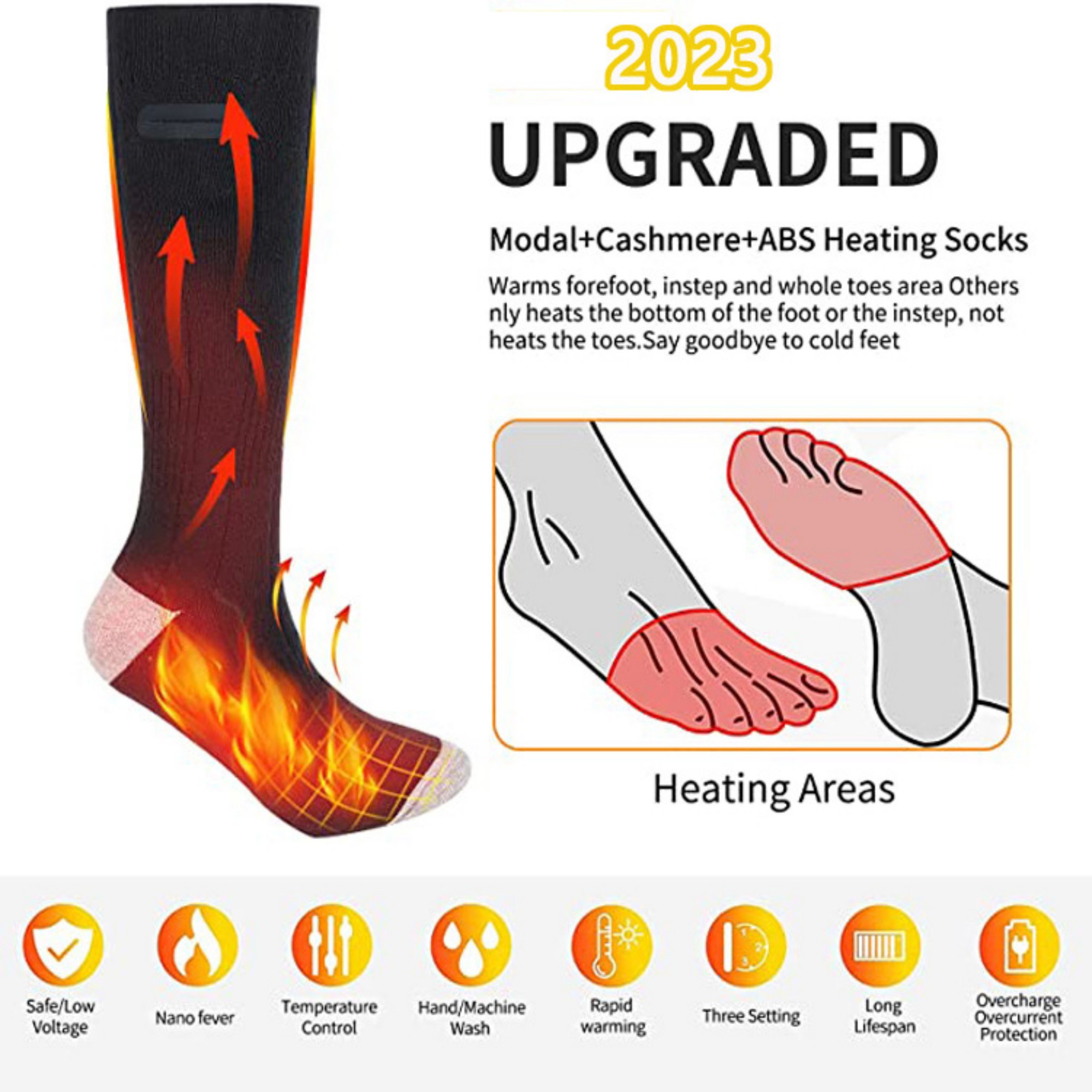 Rechargeable Battery Heating Socks 7