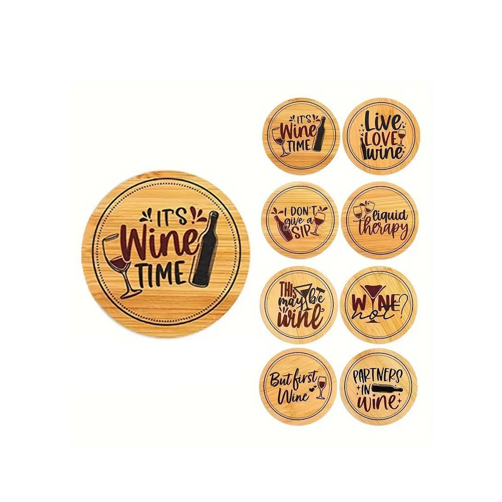 Wood Wine Glass Cover Lid 4