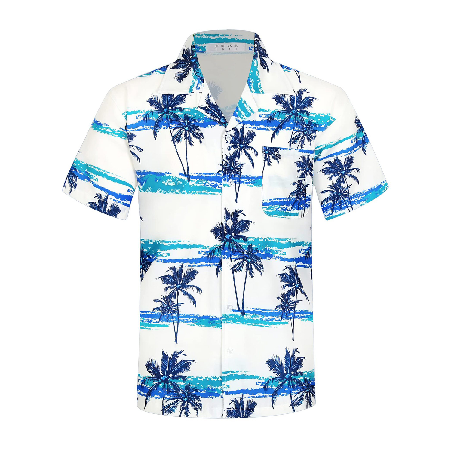 Tropical Print Beach Stretch Polyester Shirt 6