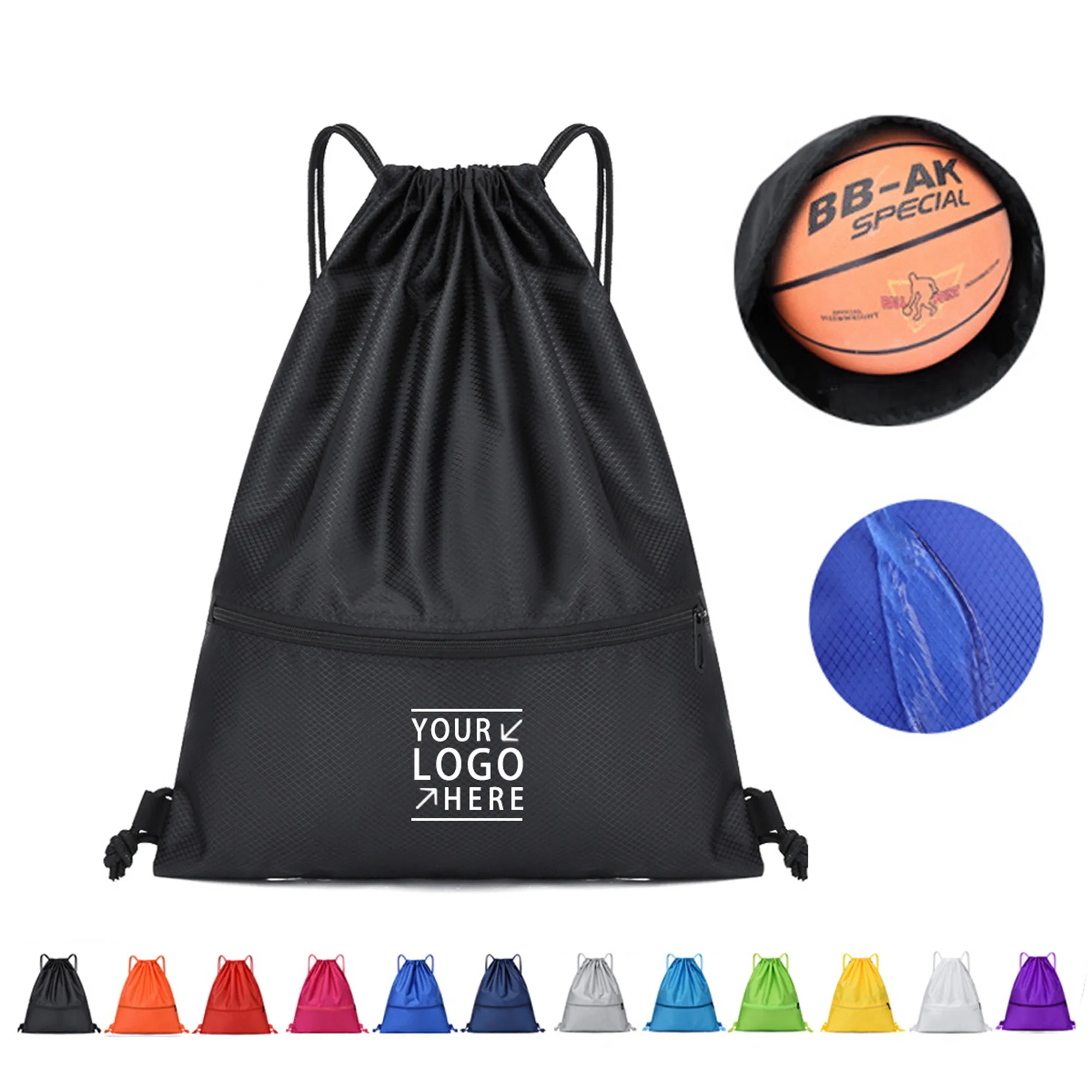 Large Drawstring Backpack Bag 2