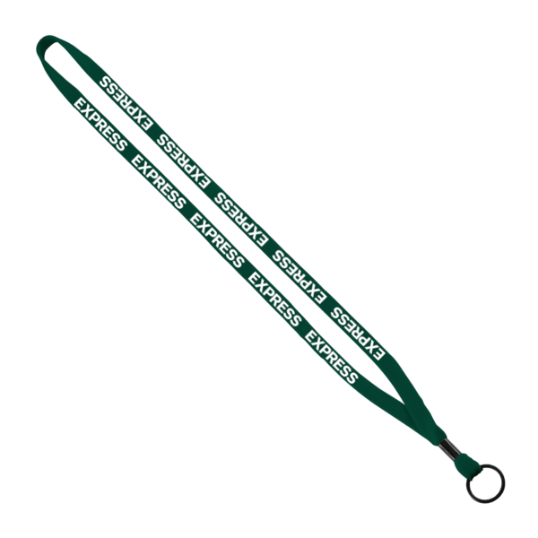 1/2" Cotton Lanyard with Metal Crimp & Split-Ring 44
