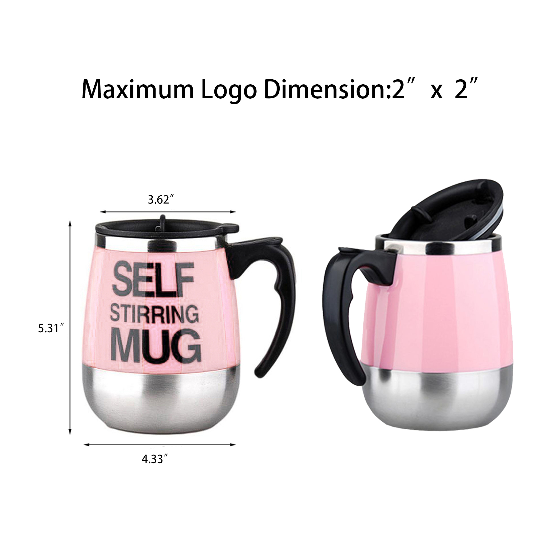 Protable Self Stirring Stainless Steel Mug 3