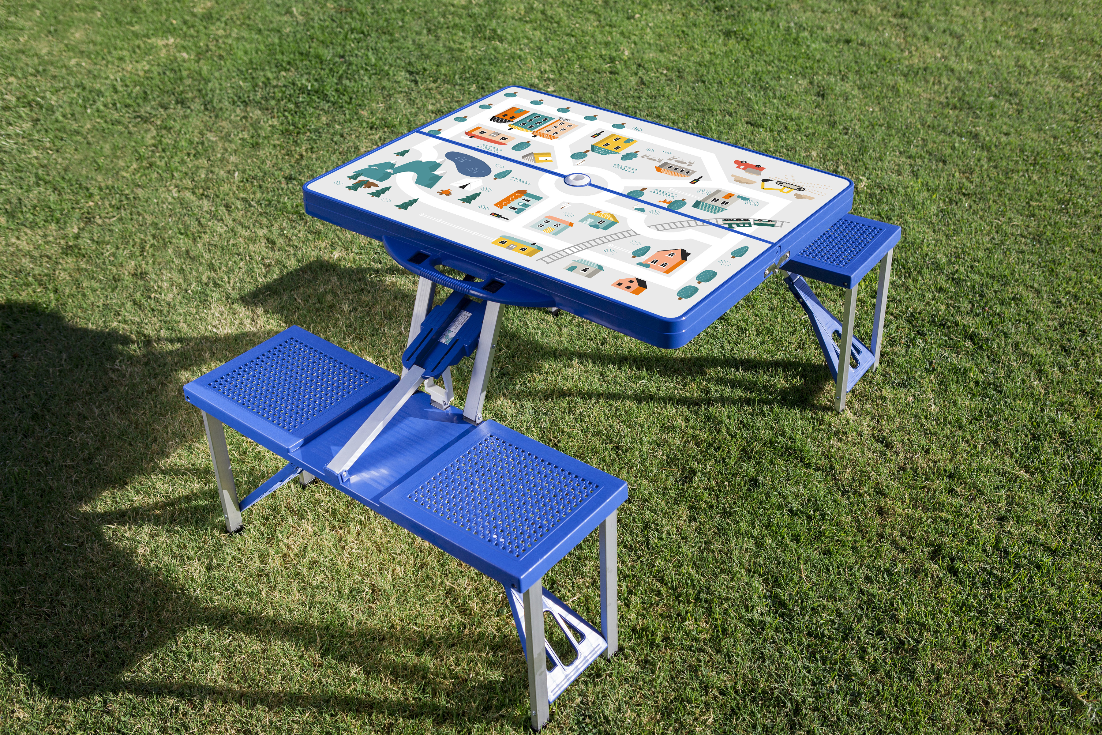 Picnic Table Portable Folding Table with Seats 8