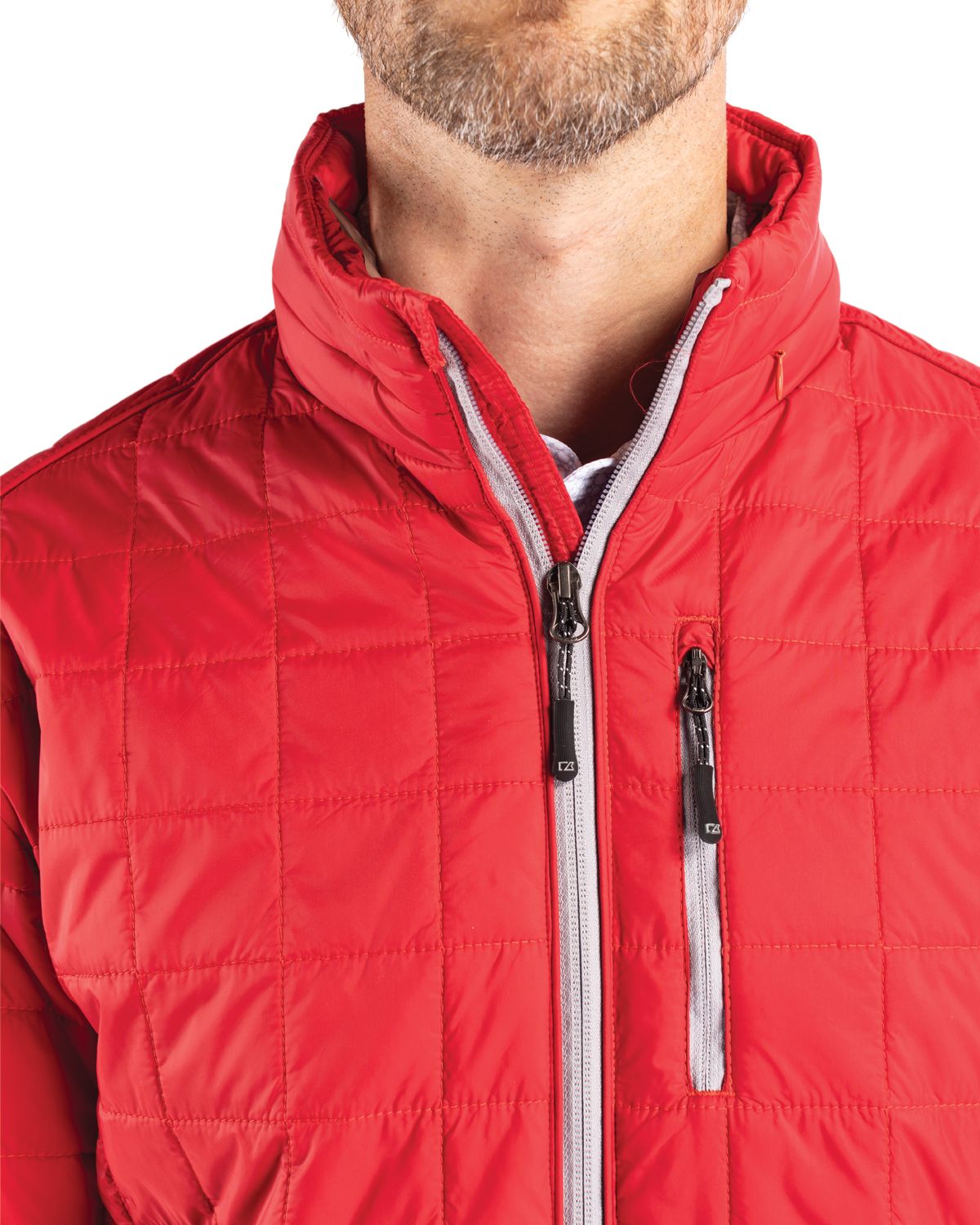 Cutter & Buck Rainier Recycled Insulated Puffer Mens Full Zip Jacket 109