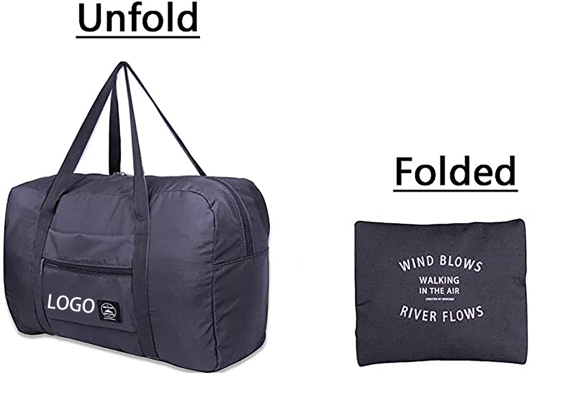 Foldable Travel Duffel Tote Bag Carry on Luggage 3