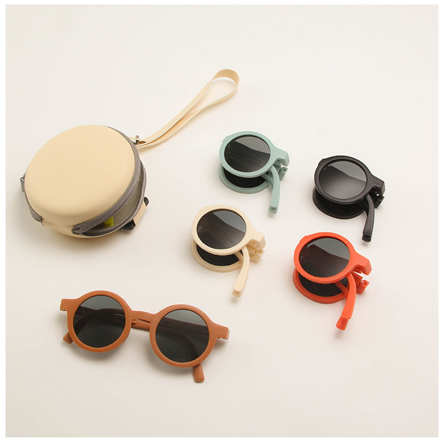 Folding Round Polarized Sunglasses for Kids 3