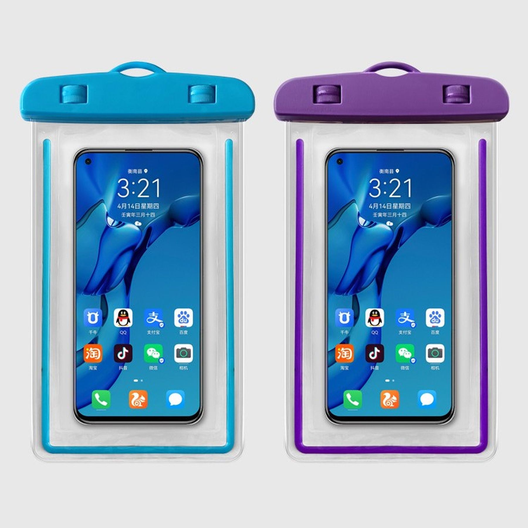 Waterproof Phone Pouch With Lanyard Luminous Phone Dry Bag 1