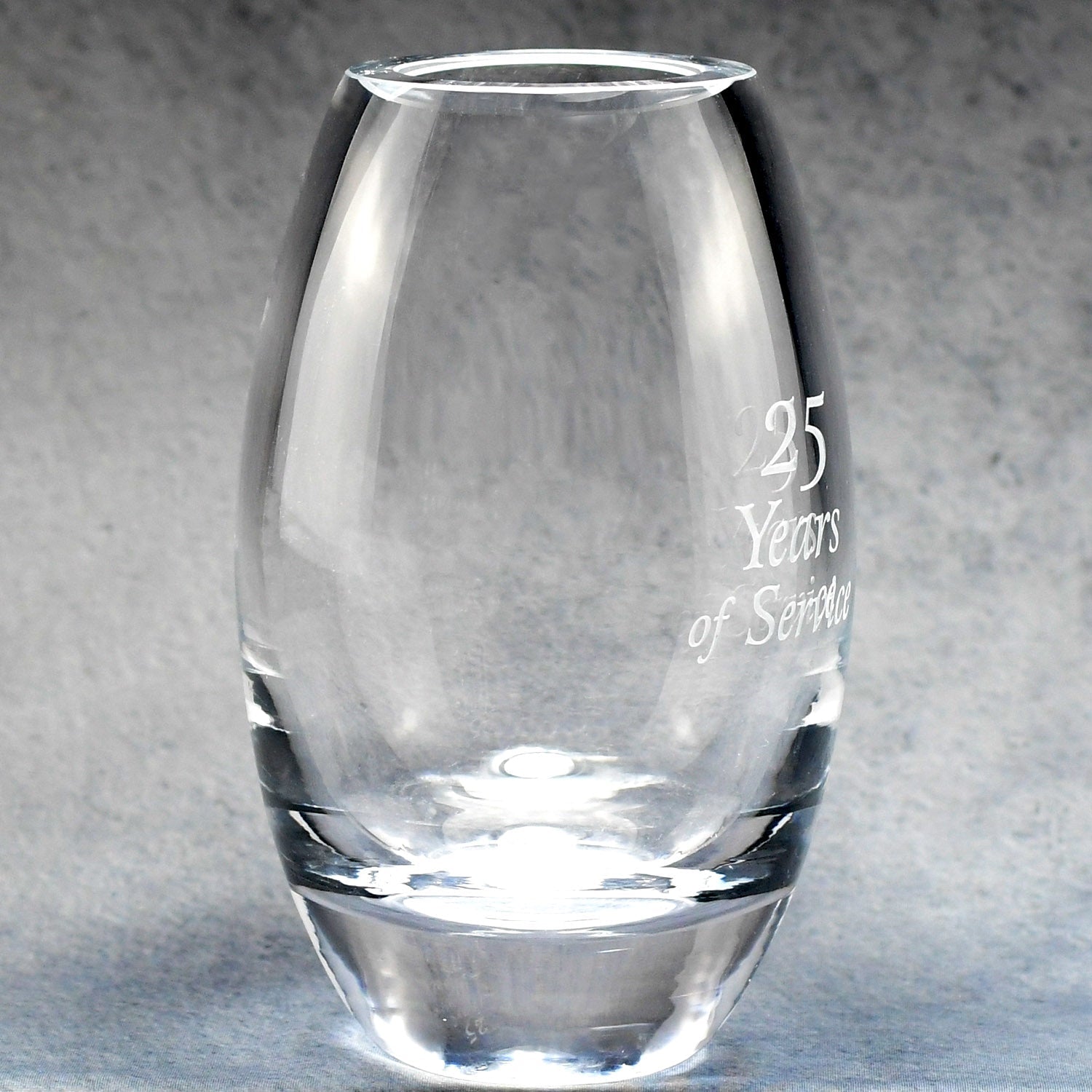 Lead Crystal Barrel Vase 2