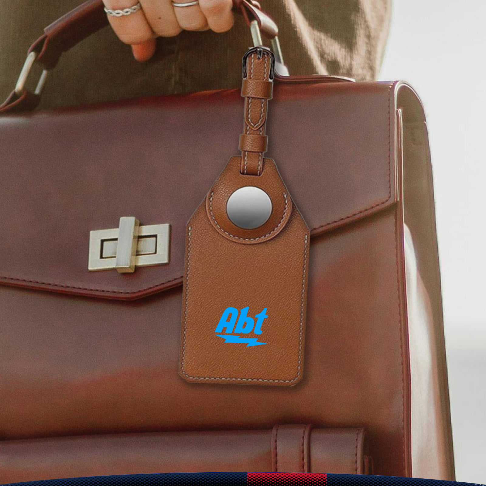 Rhett Luggage Tag With Tracker Holder 3