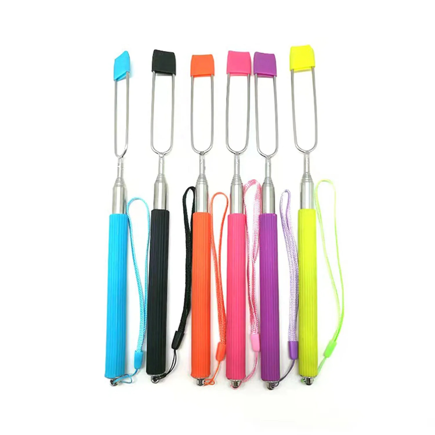 Silicone Handle Stainless Telescoping Smores Skewers 1