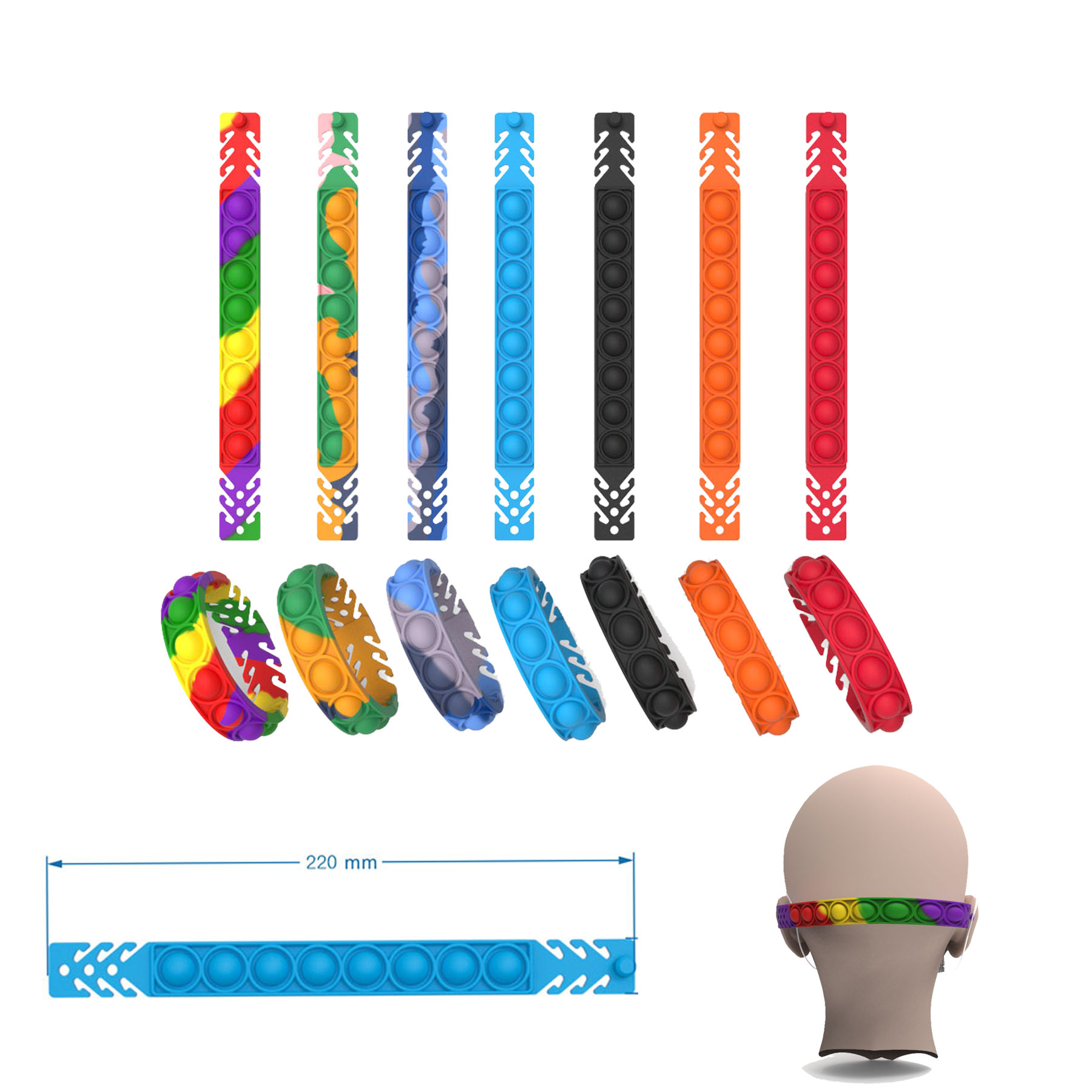 Mask Extender Ear Protection & Bubble Bracelet 1