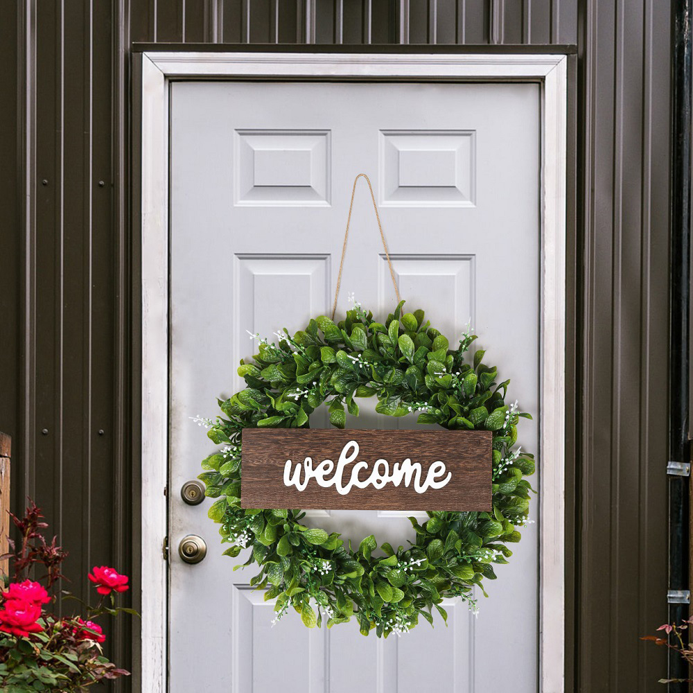 35cm Christmas Artificial Plant Wreath Door Decoration 2