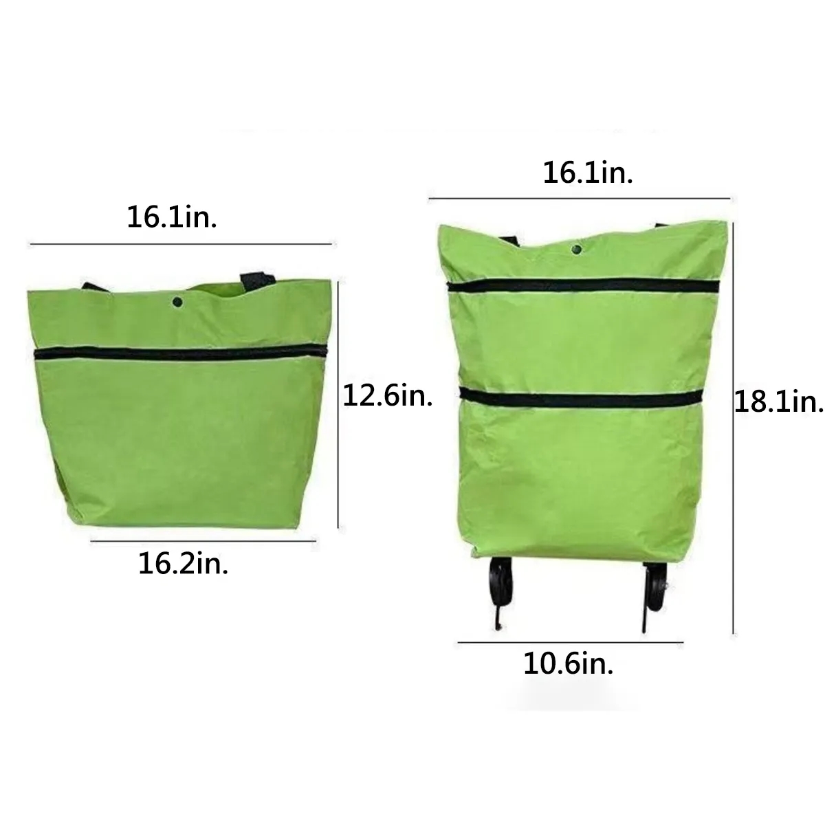 16L Lightweight foldable shopping bag trolley with wheels 4
