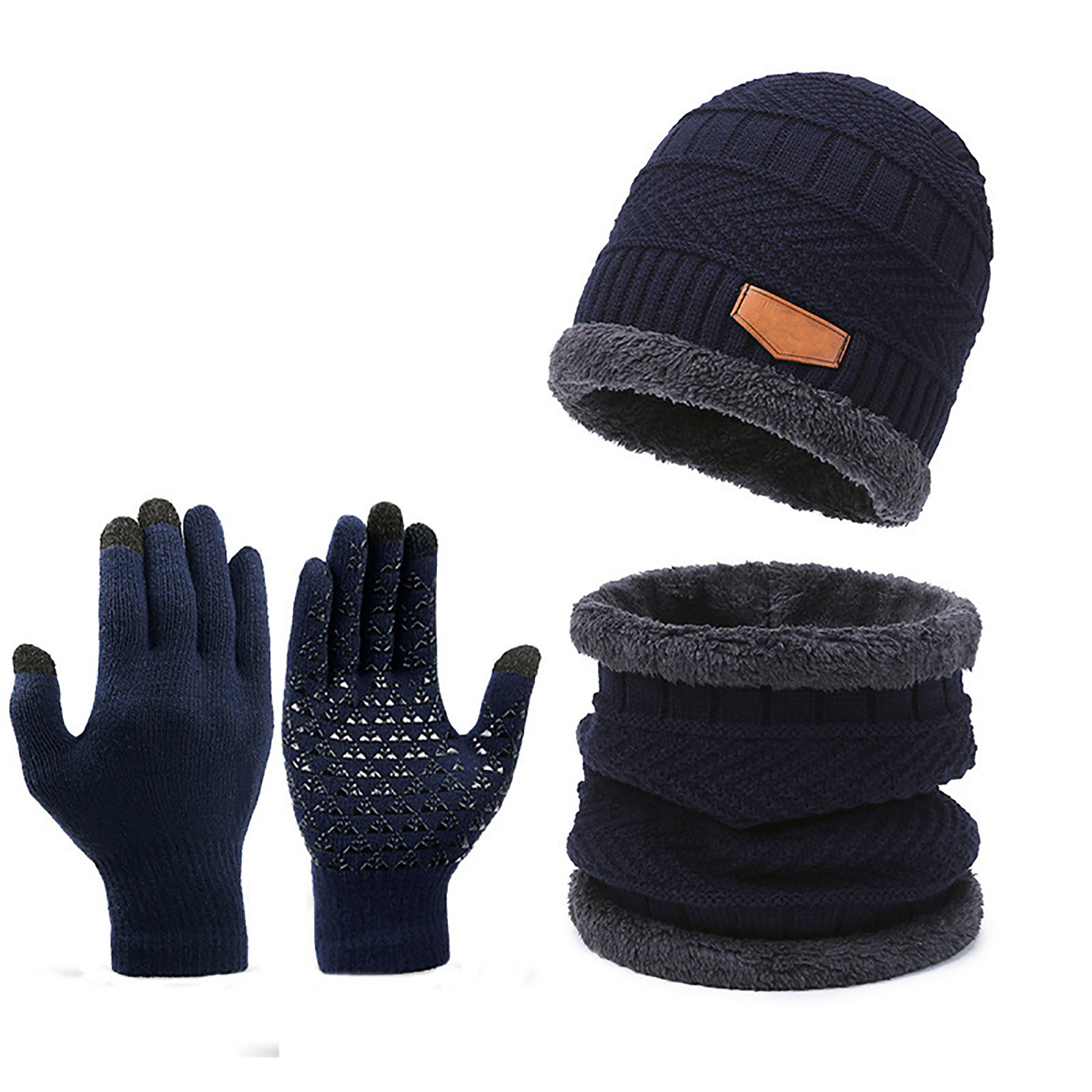 Winter Beanie Scarf Glove Set 5