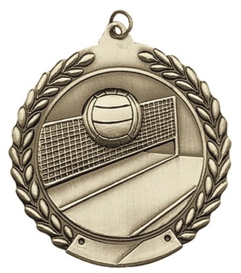 Volleyball Die Cast Medal, 1 3/4" 1
