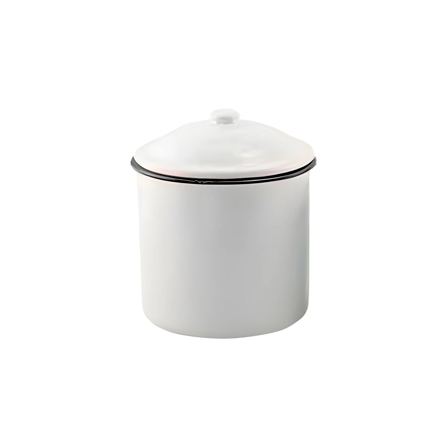 3PCS White Enamel Canister Set 3
