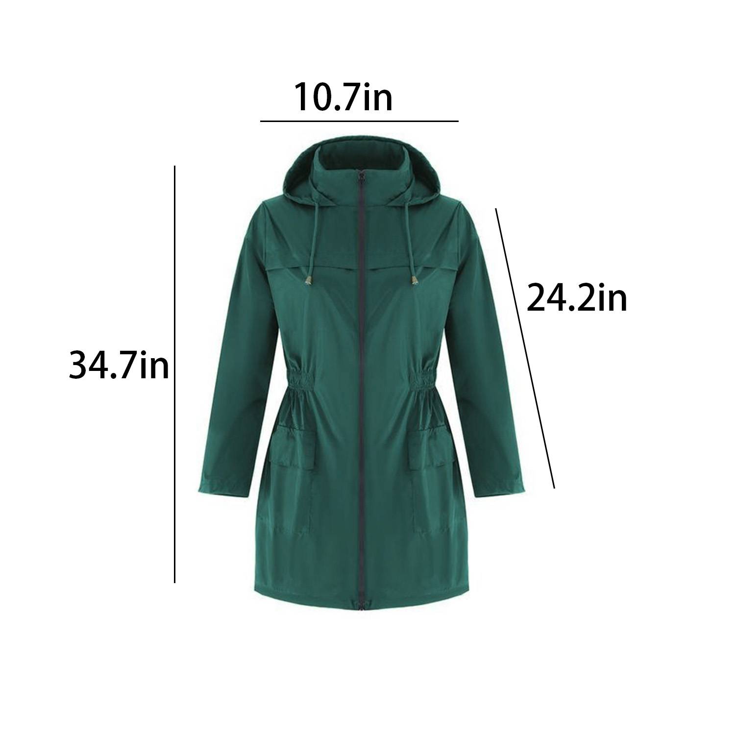 Women Waterproof Windbreaker Jacket w/ Hood 8