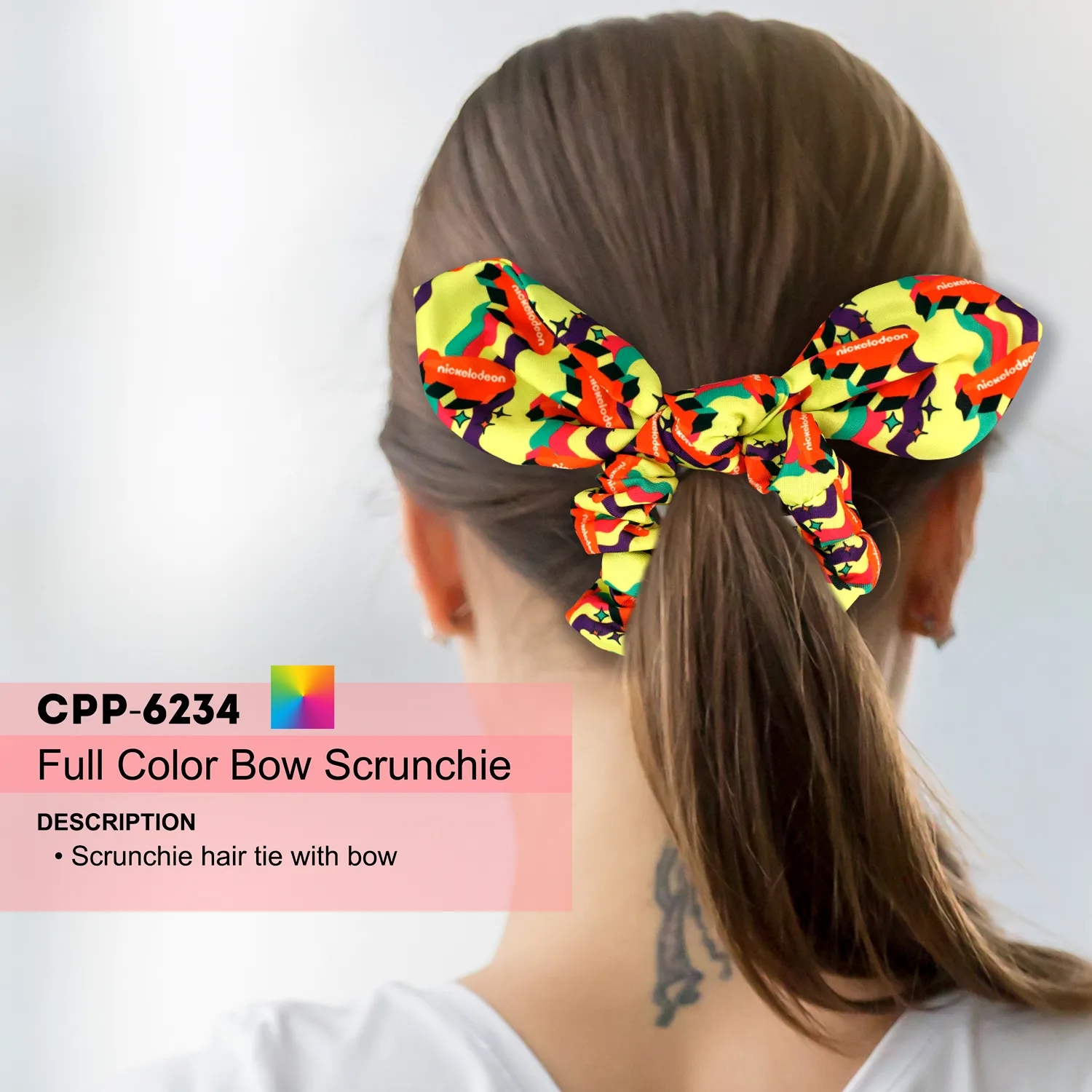 Full Color Bow Scrunchie 3