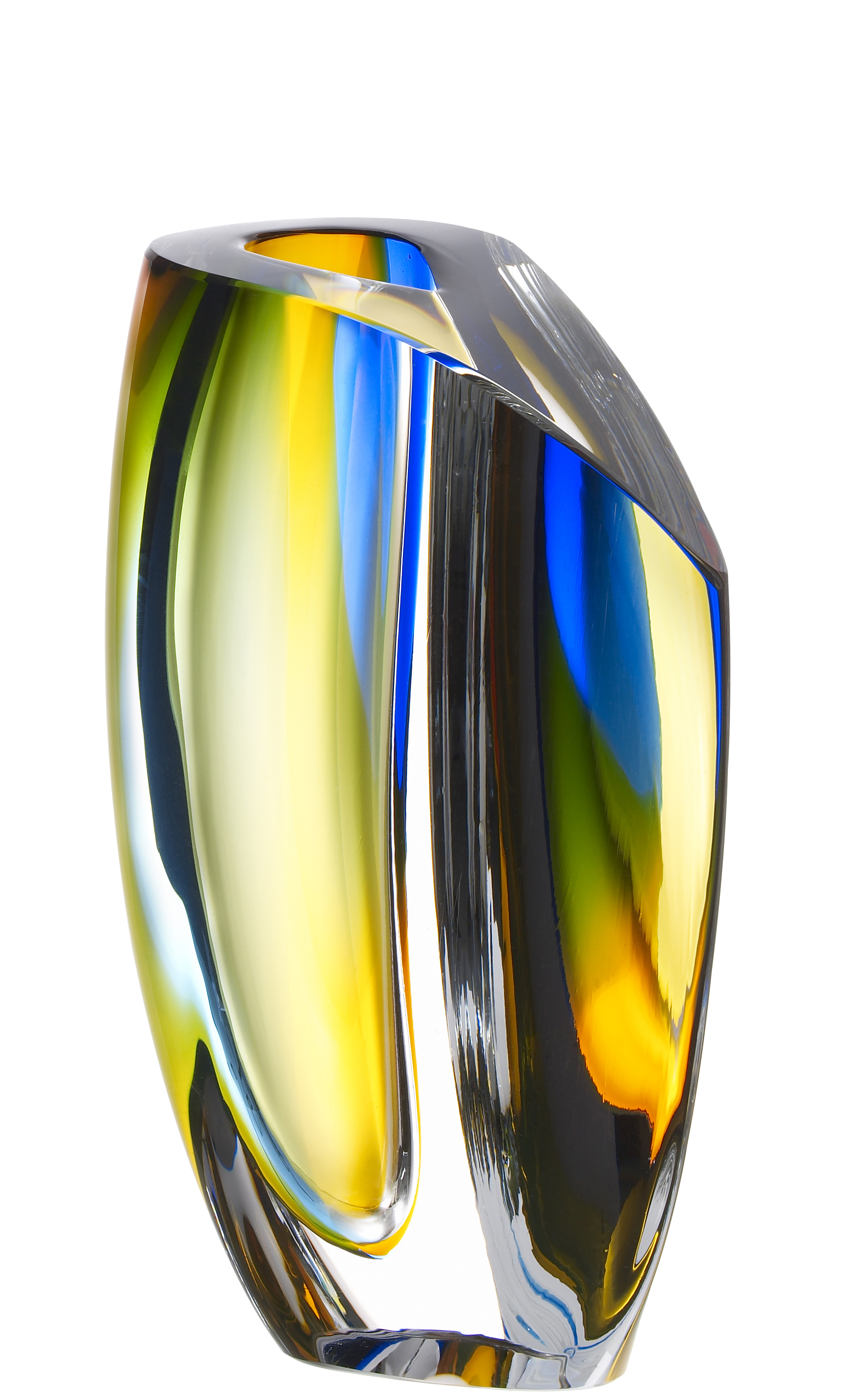 MIRAGE VASE BLUE/AMBER LARGE 1