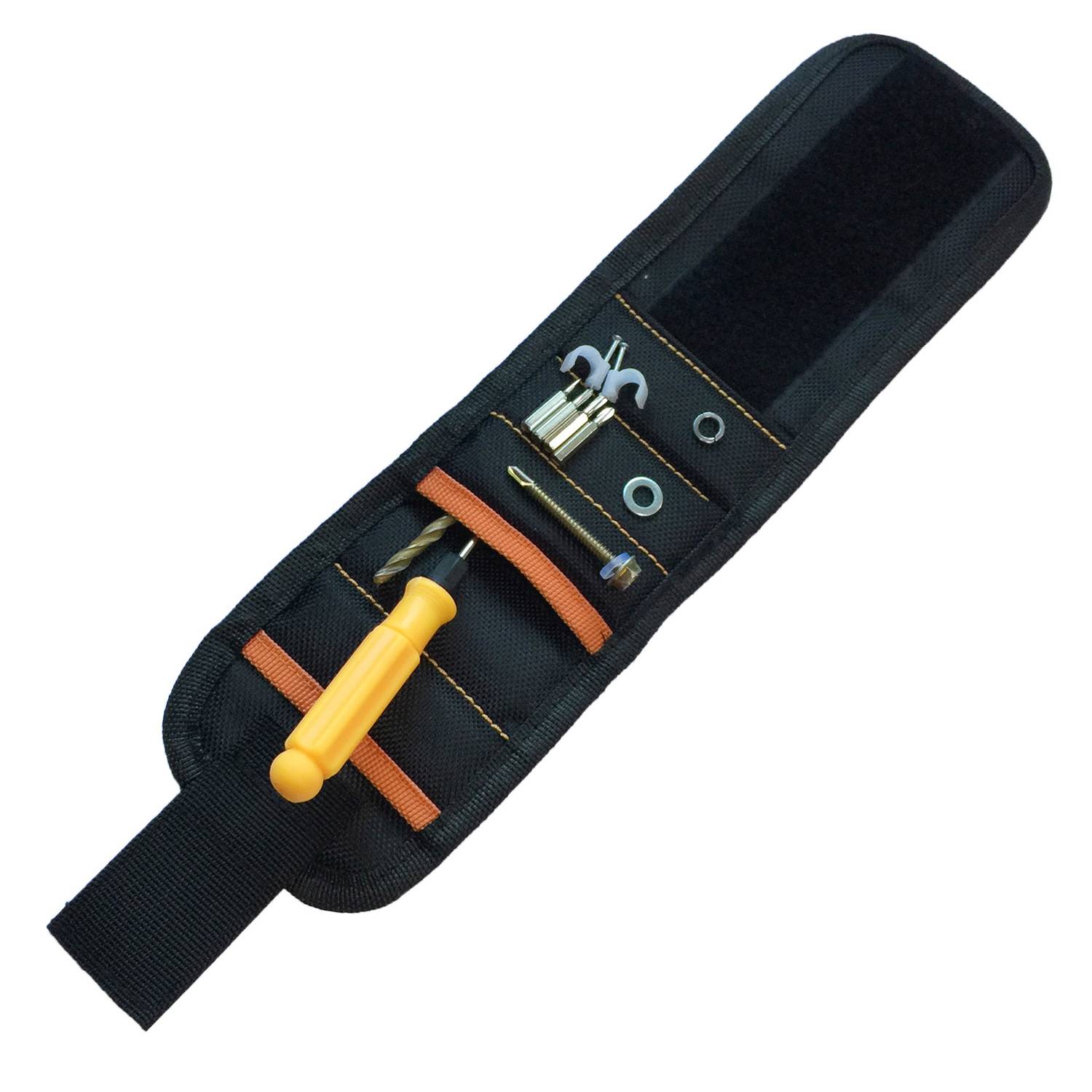 Strong Magnetic Wristband with 2 Pockets 4