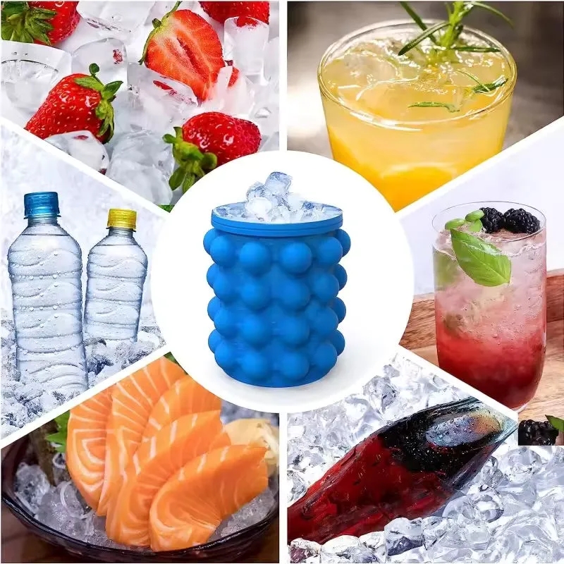 Silicone Ice Bucket - Flexible Freezer Container 5