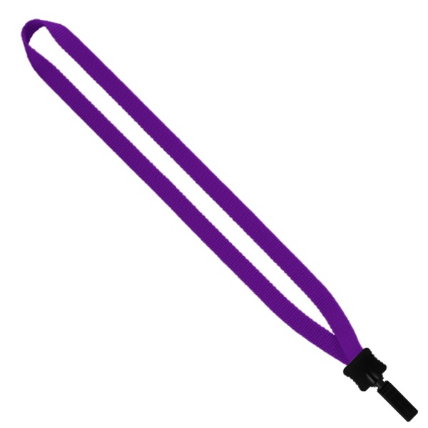 1/2" Smooth Nylon Lanyard with Plastic Clamshell & Bulldog Clip 17