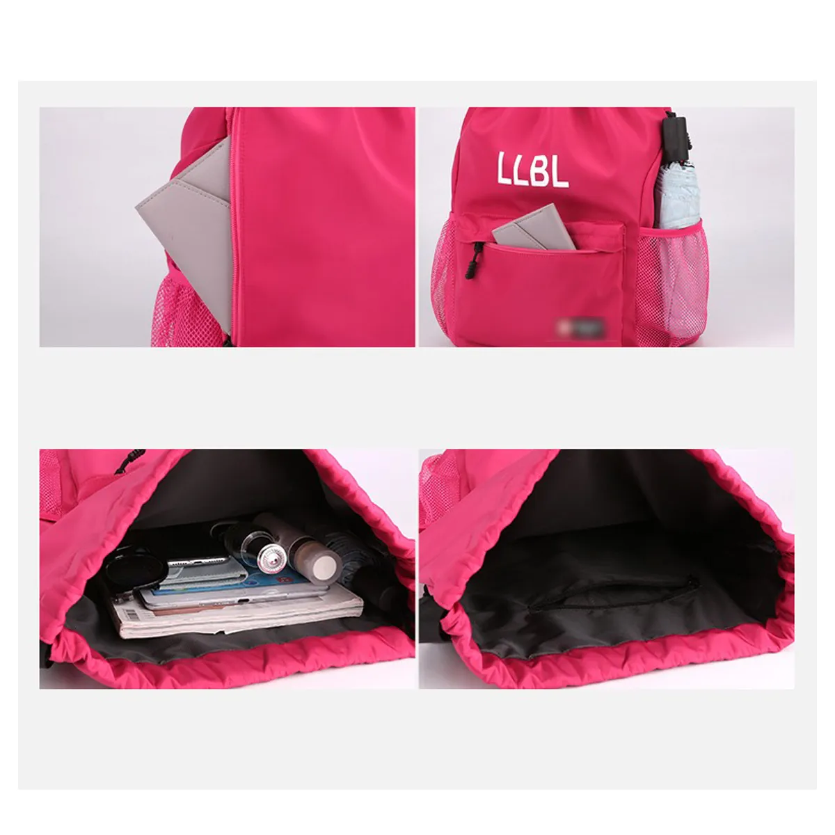Drawstring Sports Waterproof Backpack All-Over Printing 5