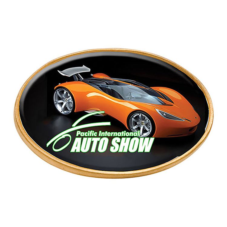 Domed Lapel Pin Oval (1 1/8"x3/4")