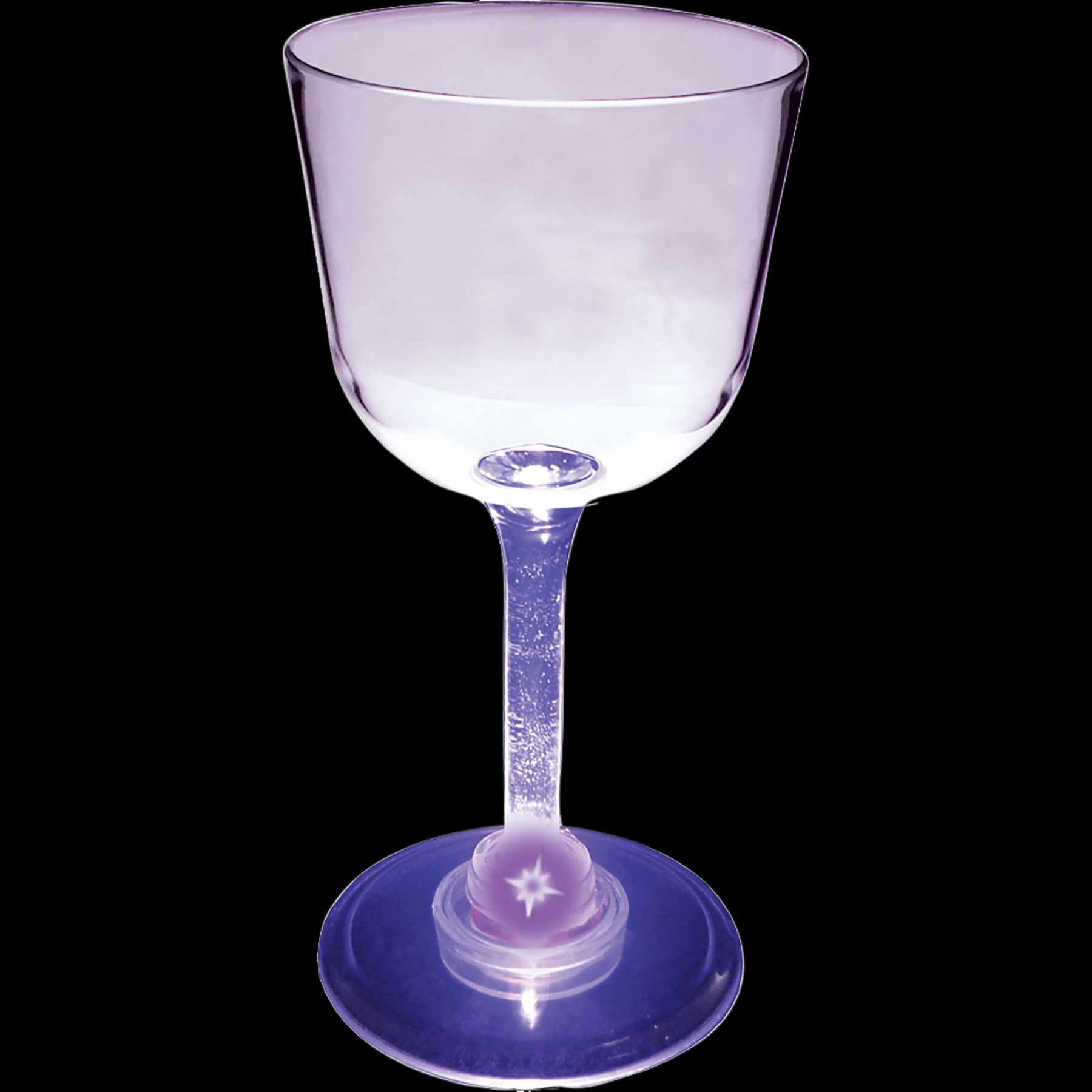 7oz Light Up Standard Stem Plastic Wine Glass