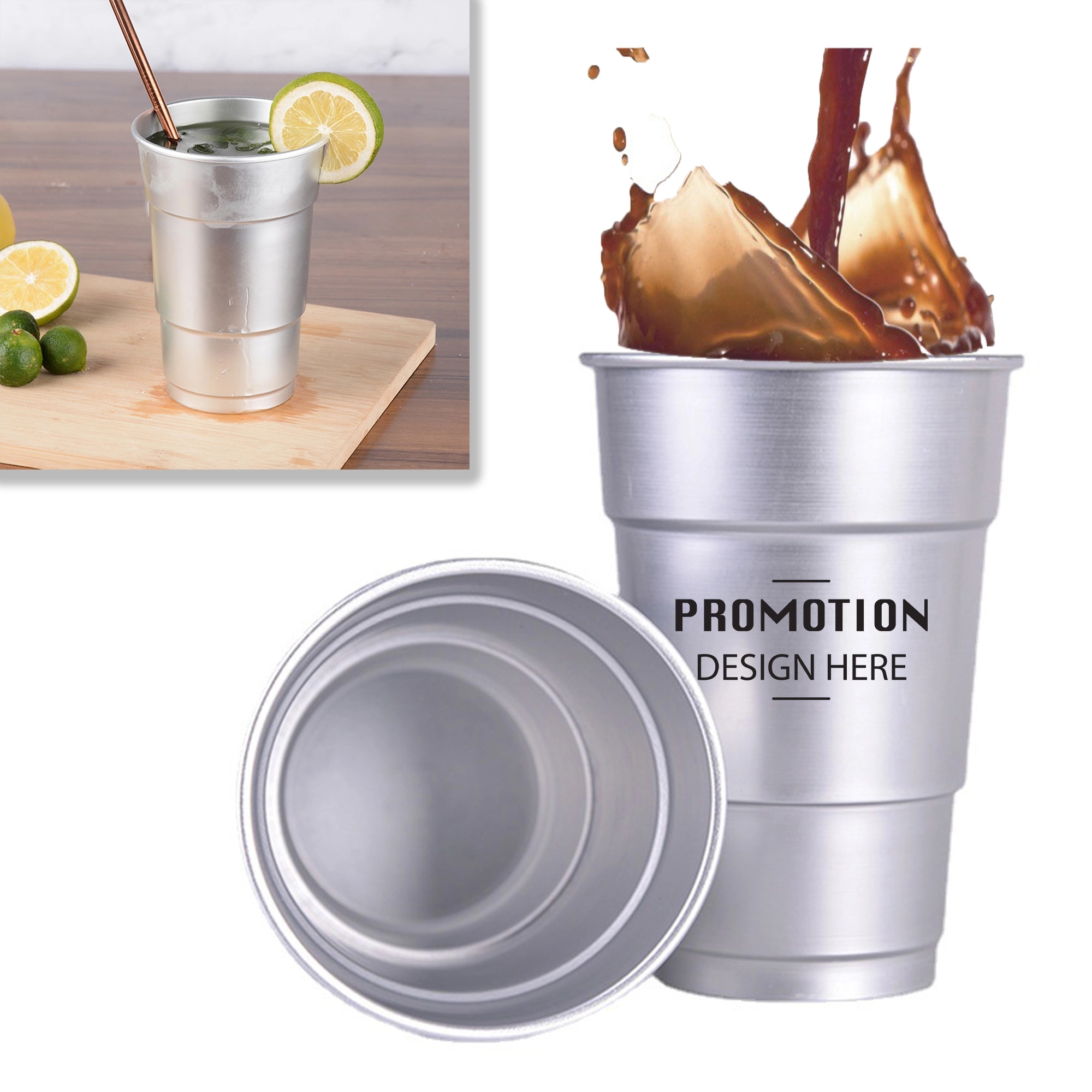 16oz Aluminum Reusable Party Cups 2