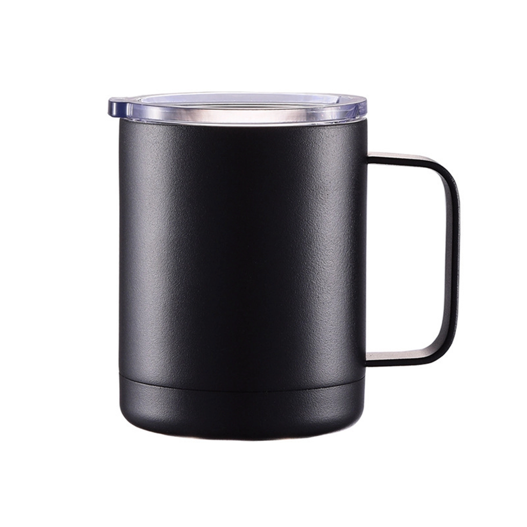 10 OZ. Double Wall Vacuum Coffee Mug with Handle & Lid 13