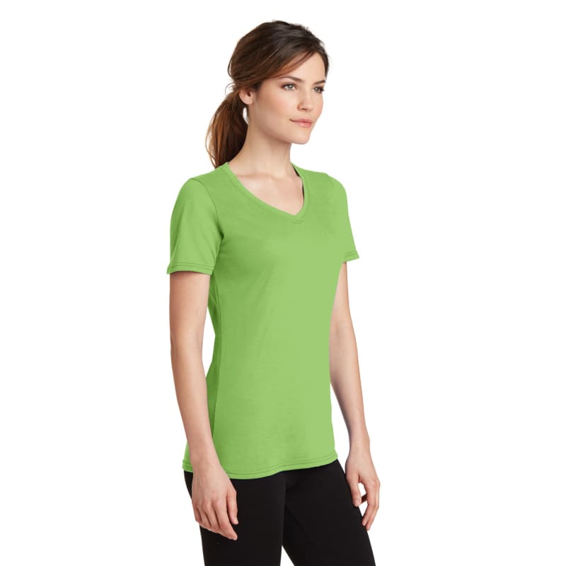 Port & Company Women's Performance Blend V-Neck Tee. 56