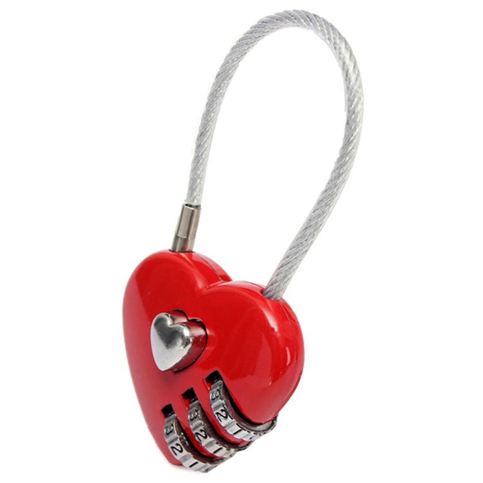 3D Heart Shaped Metal Padlock 3