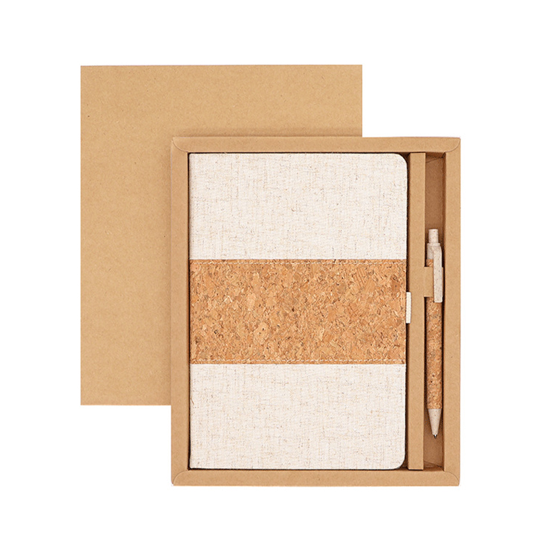A5 Cork PU Spliced Notebook Wholesale Business Office Notebook Set 2