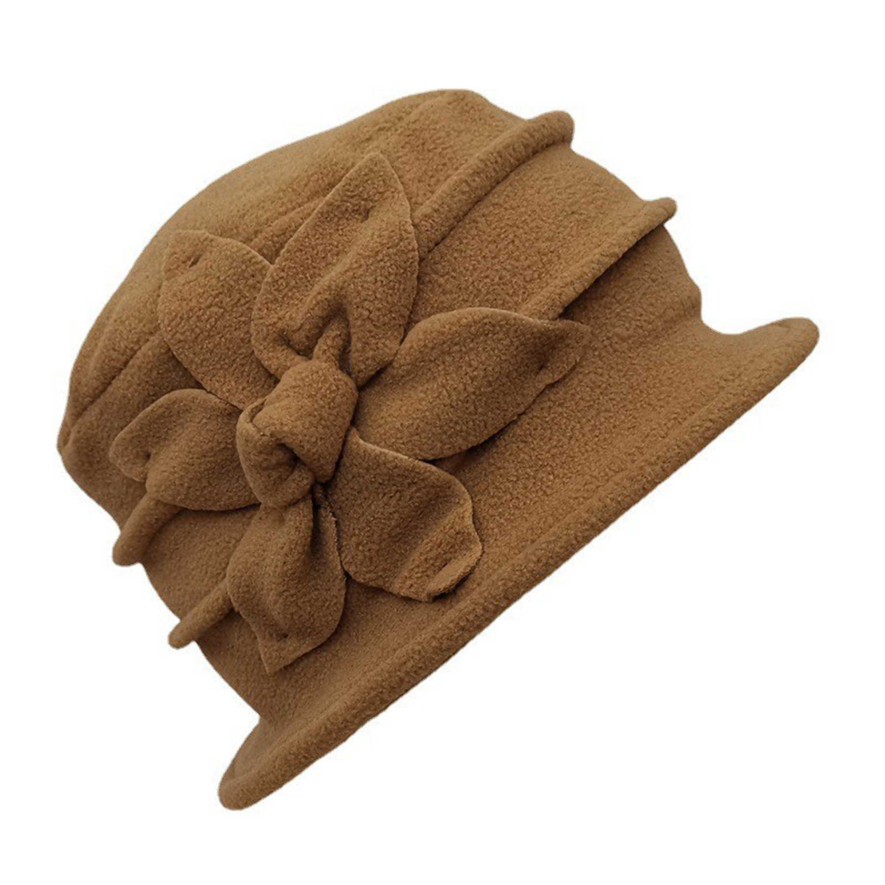 Fleece Flower Cloche Hat 3