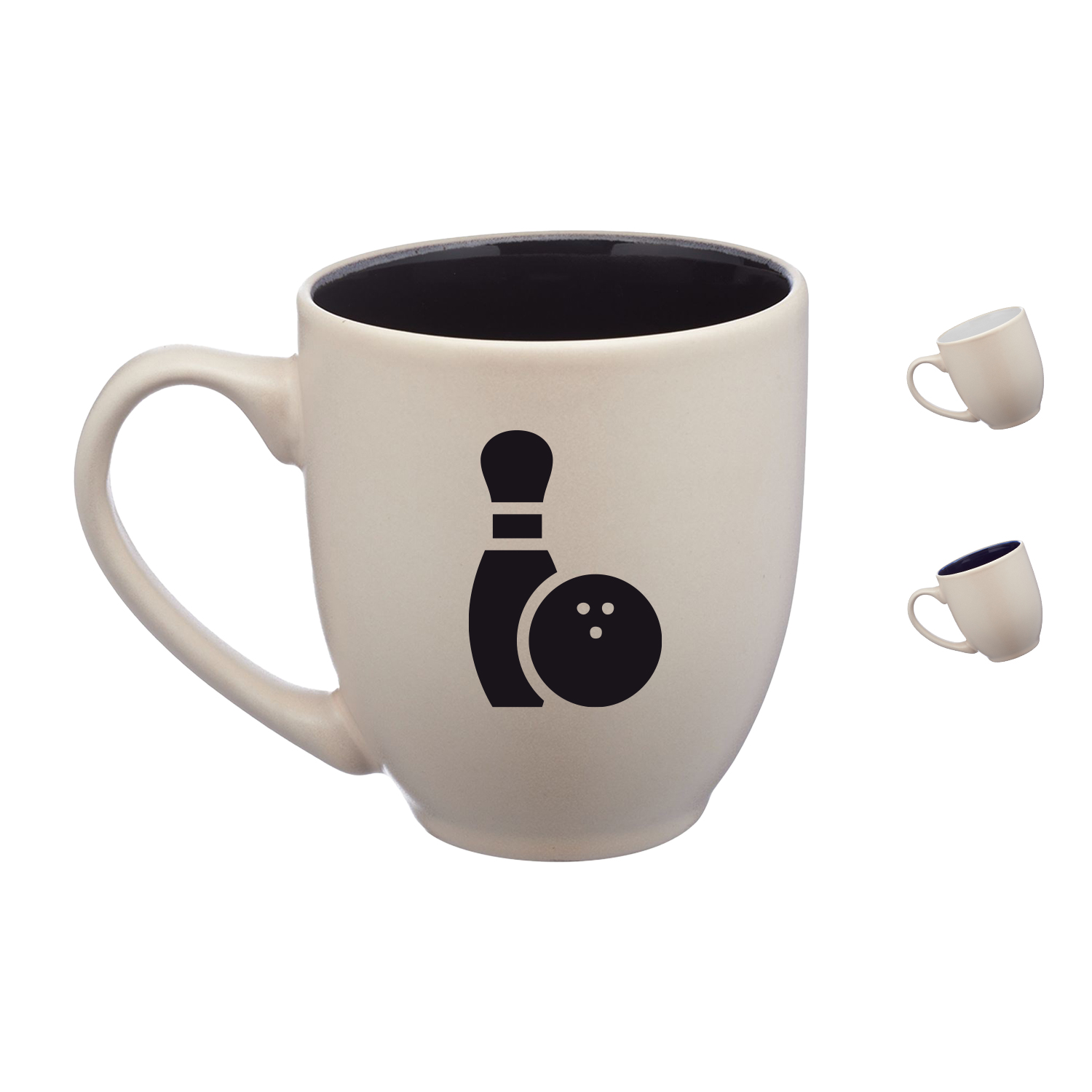 16 oz. Carter Creme Bistro Custom Ceramic Mugs 2