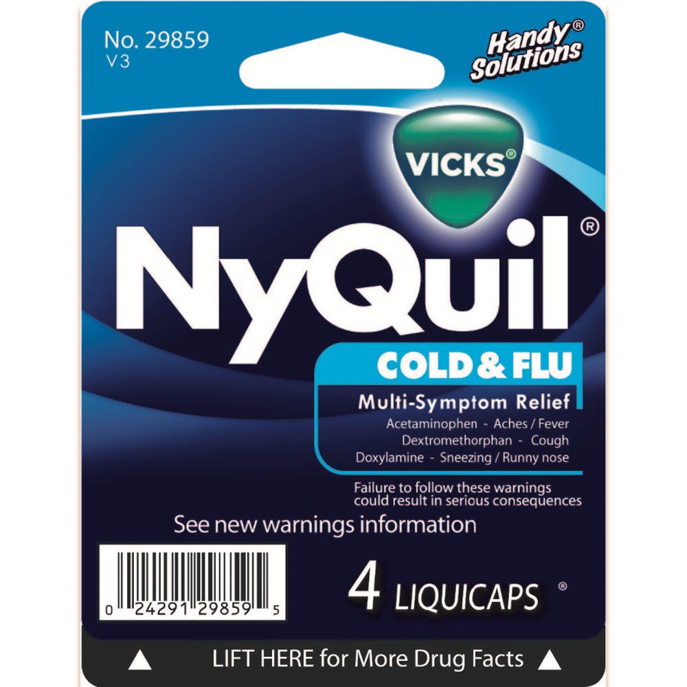 Travel Size NyQuil Liquicaps - 4 Pack Pain Relief