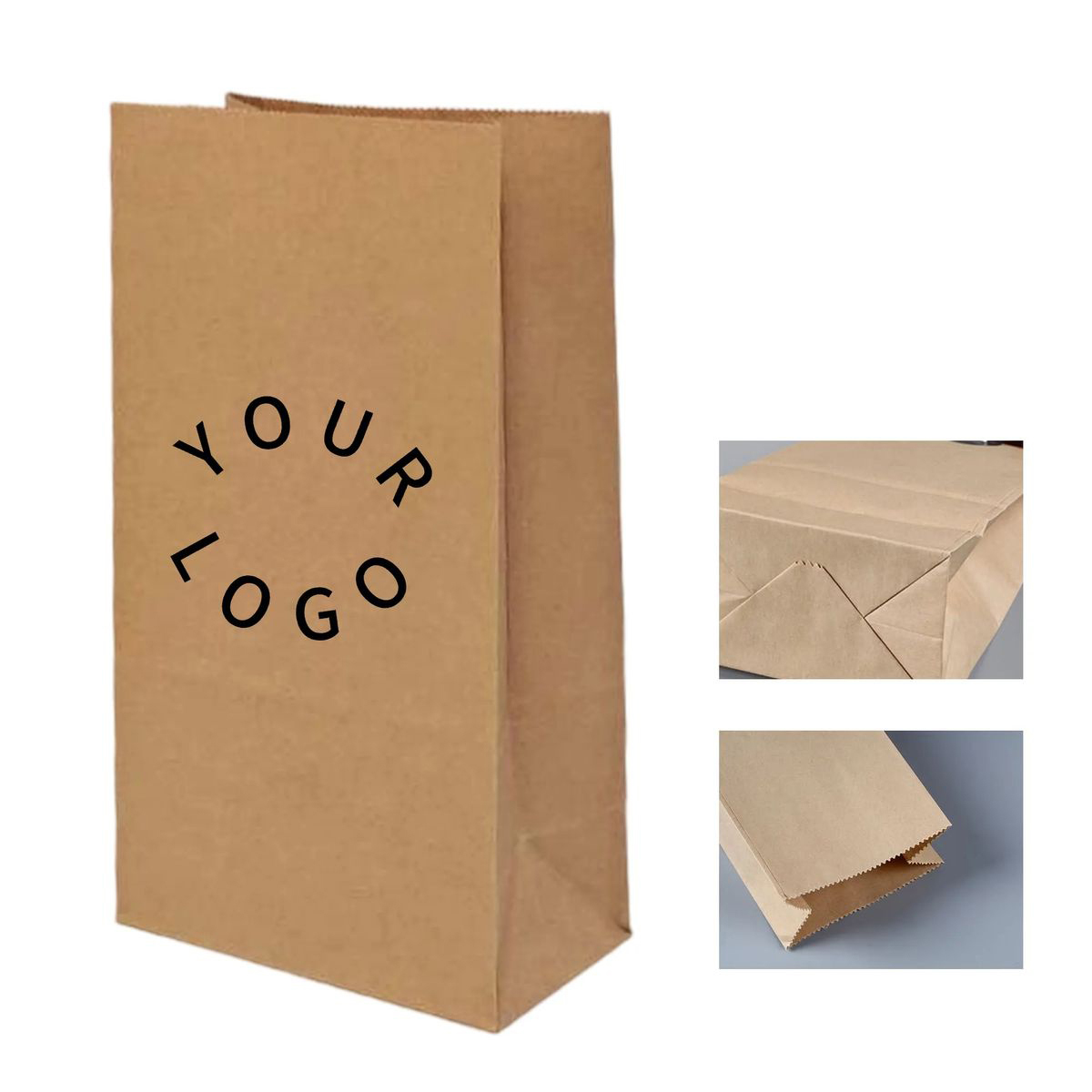Disposable Kraft Bread Bag with Square Bottom 1